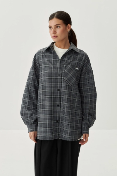 Рубашка PLAID 3.0 MÁRTE, цвет: серый,  купить онлайн