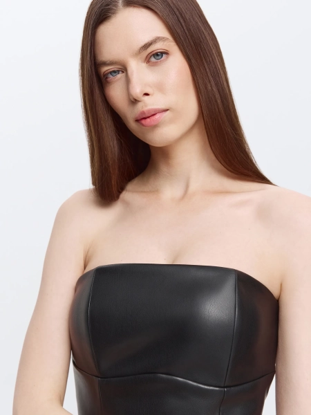 Платье из экокожи ANNA PEKUN, цвет: Черный, 20.2632.900 купить онлайн