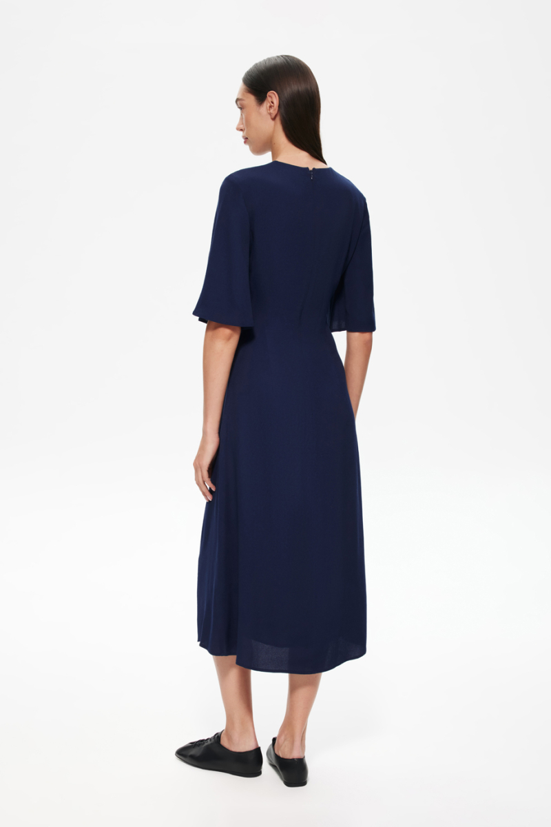 Платье полуприлегающее с драпировкой DREAMS BY ALENA AKHMADULLINA, цвет: фиолетовый, 225102070204303/112000 купить онлайн