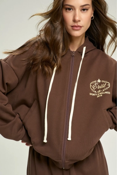 Худи ZIP Wellness Brown Erist store, цвет: коричневый, НФ-00002813 купить онлайн