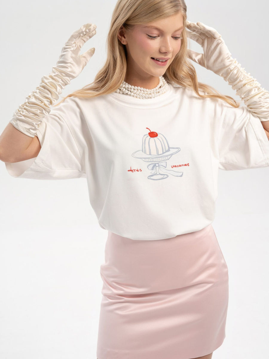 Футболка Сake TRES, цвет: молочный, НФ-00002615 купить онлайн