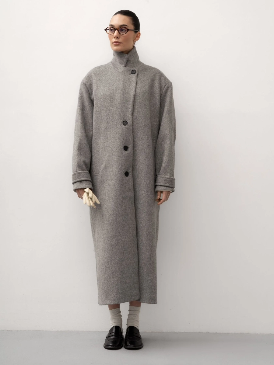 Пальто с поясом TRES, цвет: серый, НФ-00002719 купить онлайн