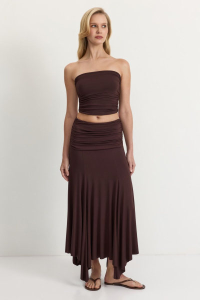 Топ-бандо из смесовой вискозы TOPTOP, цвет: коричневый, TT.024.17541.700.05288 купить онлайн