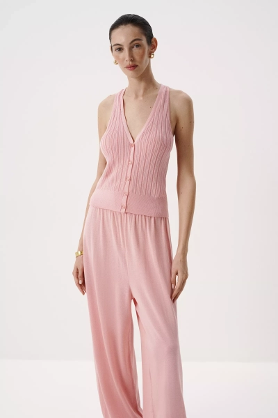 Жилет из лиоцелла и шерсти Charmstore, цвет: розовый коралл, 304-585119-1009 купить онлайн