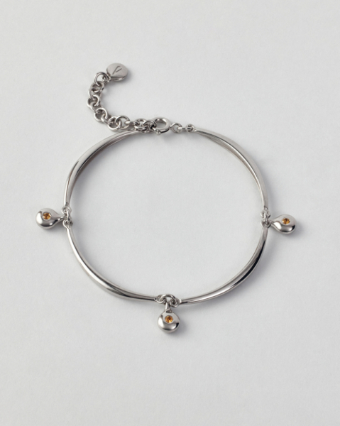 Браслет “Тройка пентаклей” с подвесками со вставками из натурального цитрина