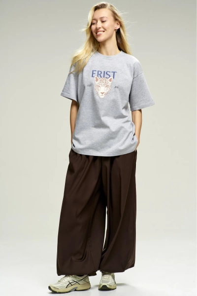 Футболка Wild Cat Grey Melange Erist store, цвет: серый, НФ-00002923 купить онлайн