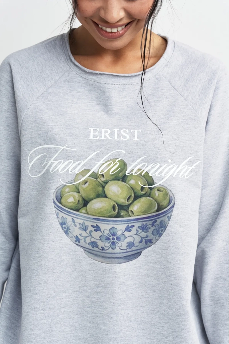 Лонгслив К вину Erist store, цвет: серый меланж, НФ-00003372 купить онлайн