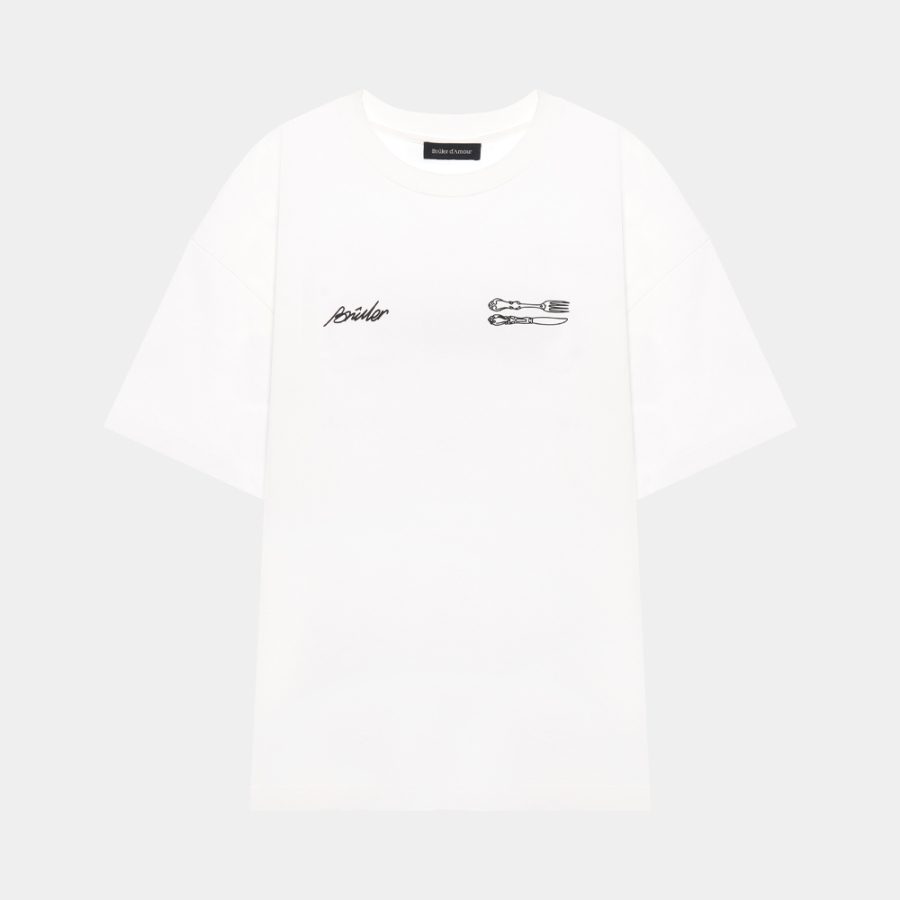 Футболка T-Shirt "Le bon départ" Brûler d'Amour, цвет: WHITE, BR202506DE01WHI00 купить онлайн