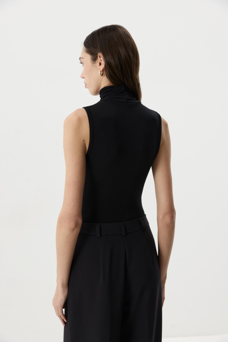 Боди с воротником-стойкой Charmstore, цвет: Черный, 217-50865-880 купить онлайн