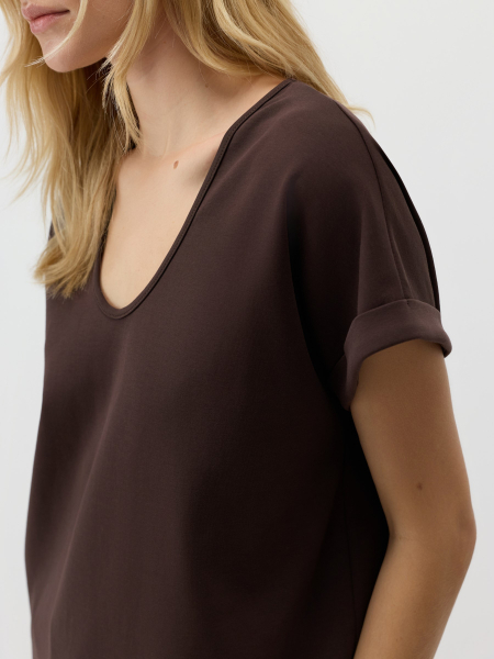 Базовая футболка из неофутера Conso, цвет: коричневый, PF 260413 - коричневый купить онлайн