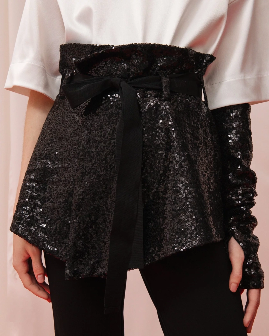 Баска с пайетками Anmuse, цвет: Черный BL23W64-BLС купить онлайн