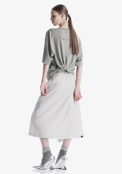 Спрей-окрашенная футболка с потрескавшимся логотипом KRAKATAU, цвет: Светло-серый, Tw146-3 купить онлайн