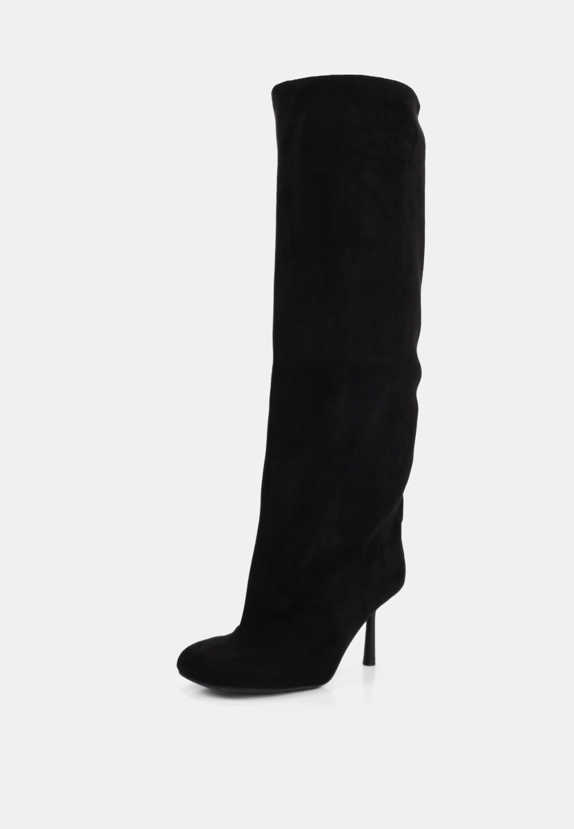 Сапоги замшевые с прямоугольным мысом SBALO, цвет: Черный SN91-1 купить онлайн