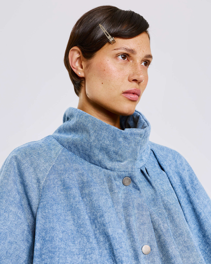 Куртка баллон из денима Anmuse, цвет: синий, JCK26SP228-DM купить онлайн