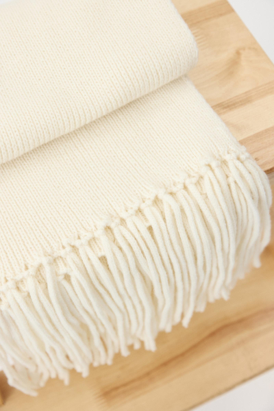 Шарф из шерсти мериноса с бахромой Charmstore, цвет: ванильный 609-45198-113 купить онлайн