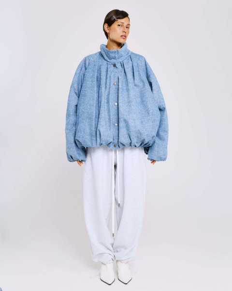 Куртка баллон из денима Anmuse, цвет: синий, JCK26SP228-DM купить онлайн