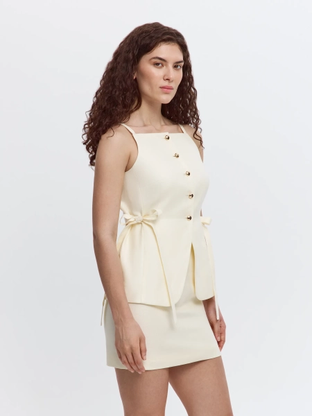 Жилет МАЛЛОУ из льна ANNA PEKUN, цвет: Желтый,  купить онлайн