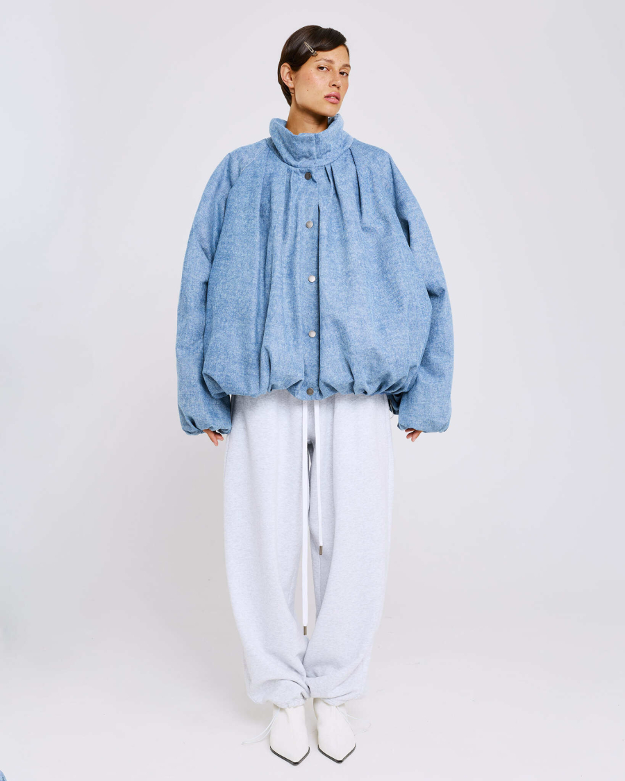 Куртка баллон из денима Anmuse, цвет: синий, JCK26SP228-DM купить онлайн