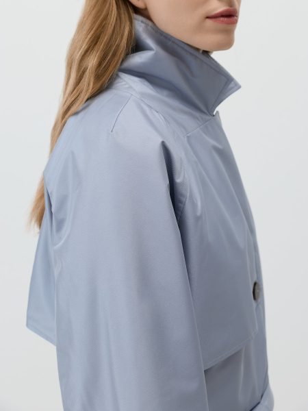 Утепленный плащ с капюшоном Conso, цвет: голубой, SEL 260125 - голубой купить онлайн