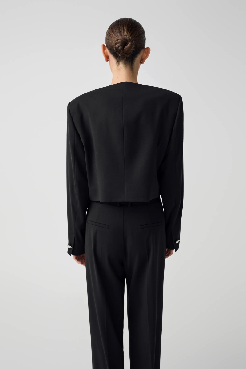 Укороченный жакет Shtripling, цвет: Черный, SHJKT008BLK купить онлайн