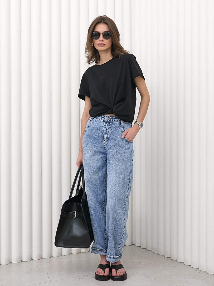 Джинсы-баллон I.B.W., цвет: голубой, TR036 купить онлайн