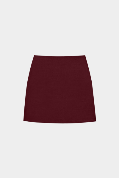 Юбка мини из костюмной ткани