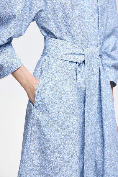 Платье-рубашка с лого-паттерном DREAMS BY ALENA AKHMADULLINA, цвет: голубой, 126102070204615/211000 купить онлайн