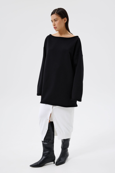 Лонгслив на одно плечо Na Nei, цвет: Черный, NEILONG00205_BLACK купить онлайн