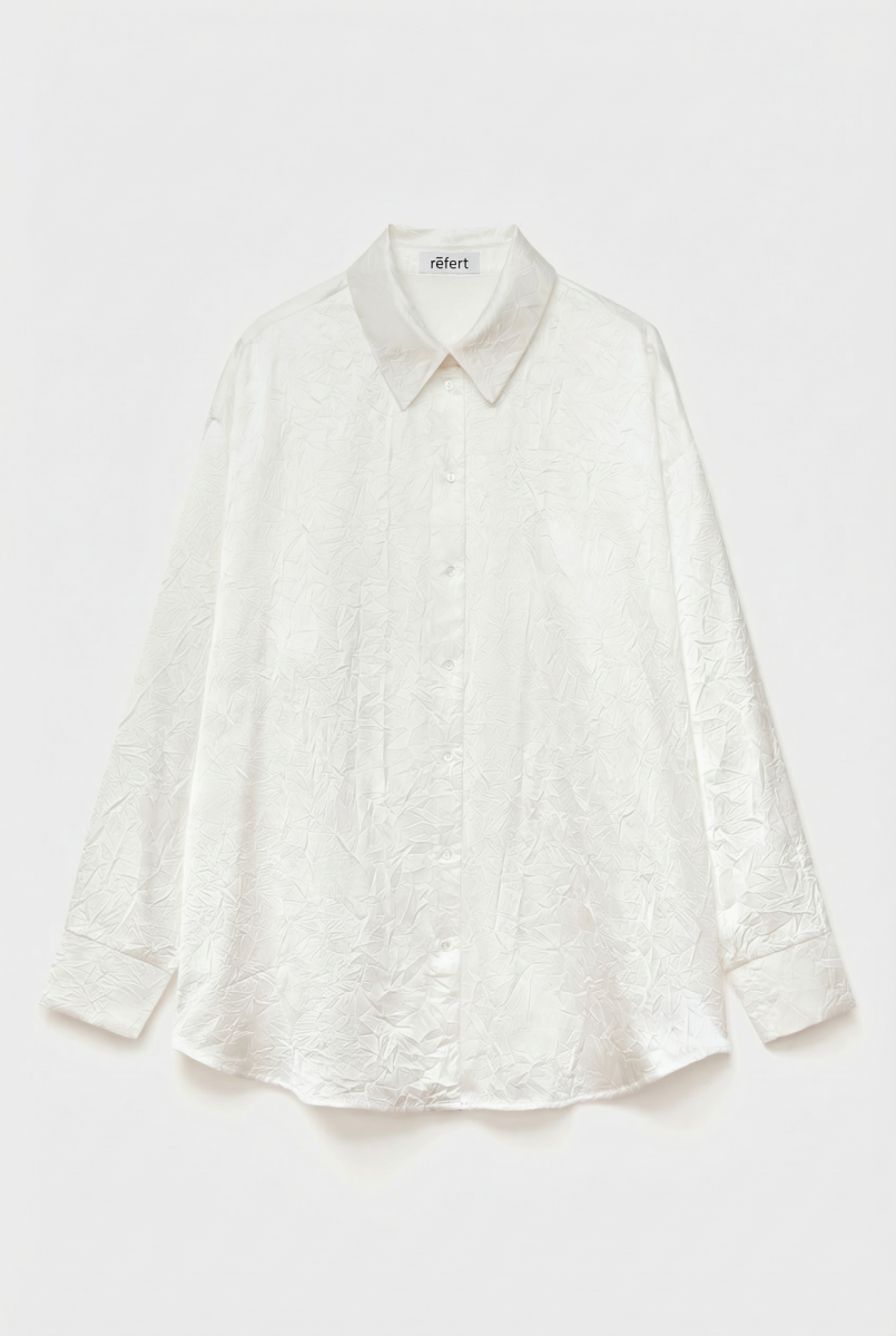Рубашка оверсайз из жатого сатина