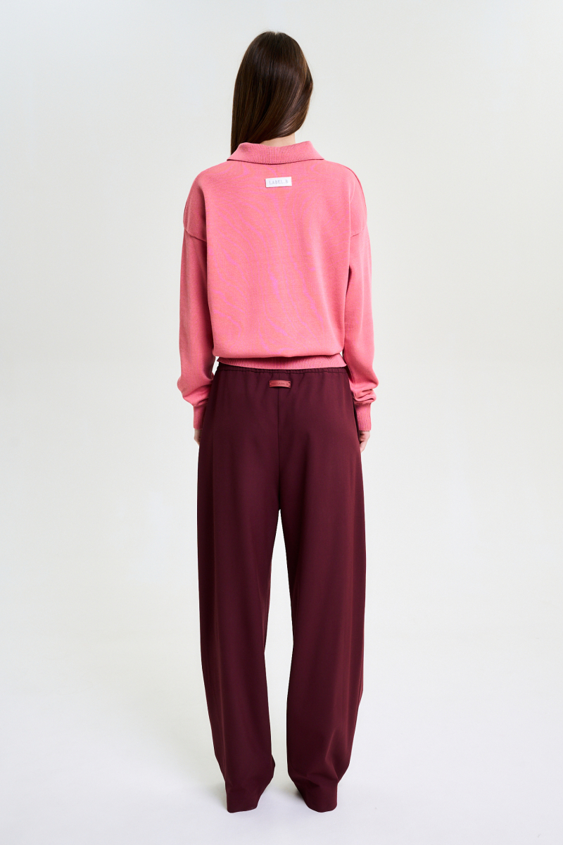 Брюки на кулисе BURGUNDY