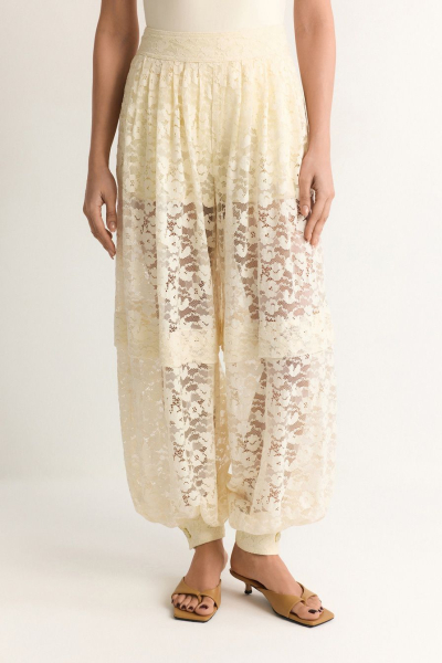 Брюки из смесового хлопка TOPTOP, цвет: молочный, TT.032.19290.120 купить онлайн