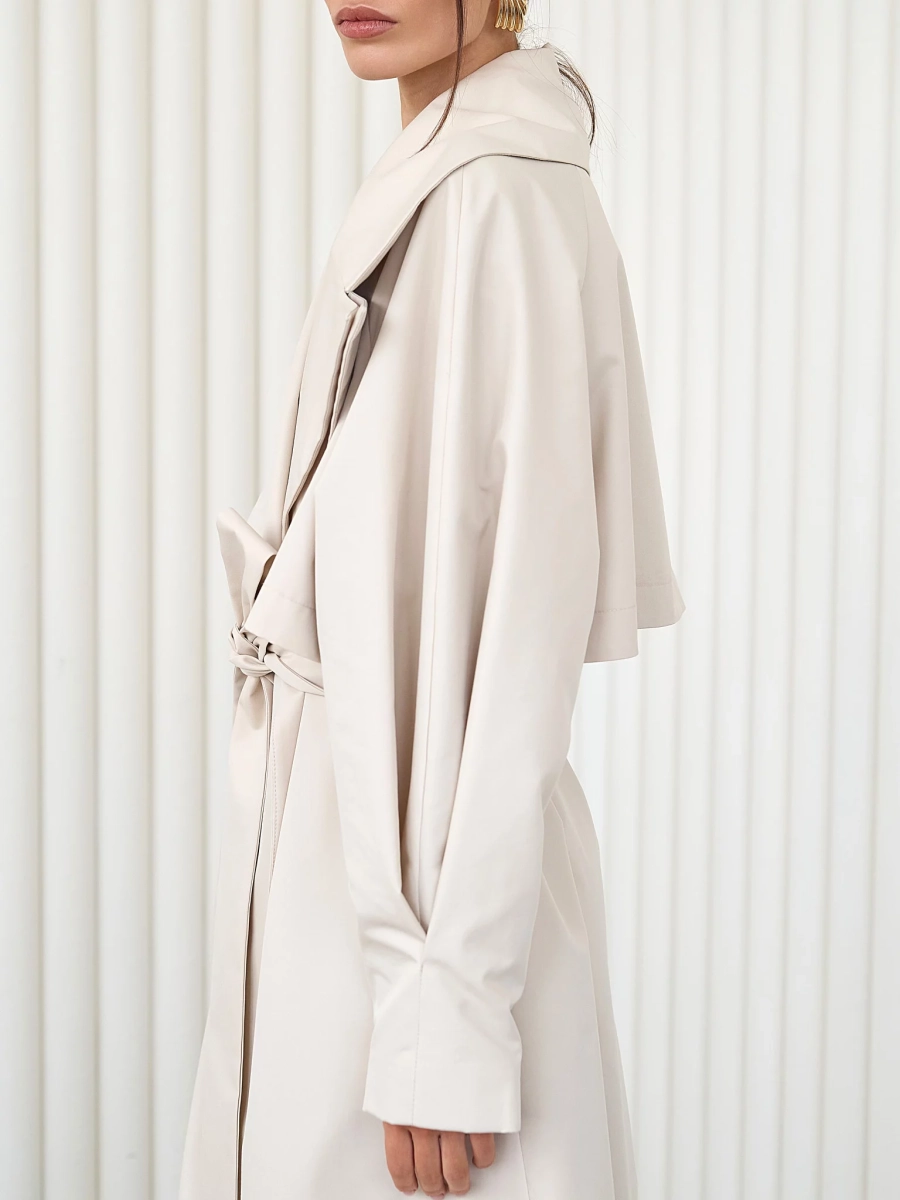 Тренч оверсайз I.B.W., цвет: молочный, CO053 купить онлайн