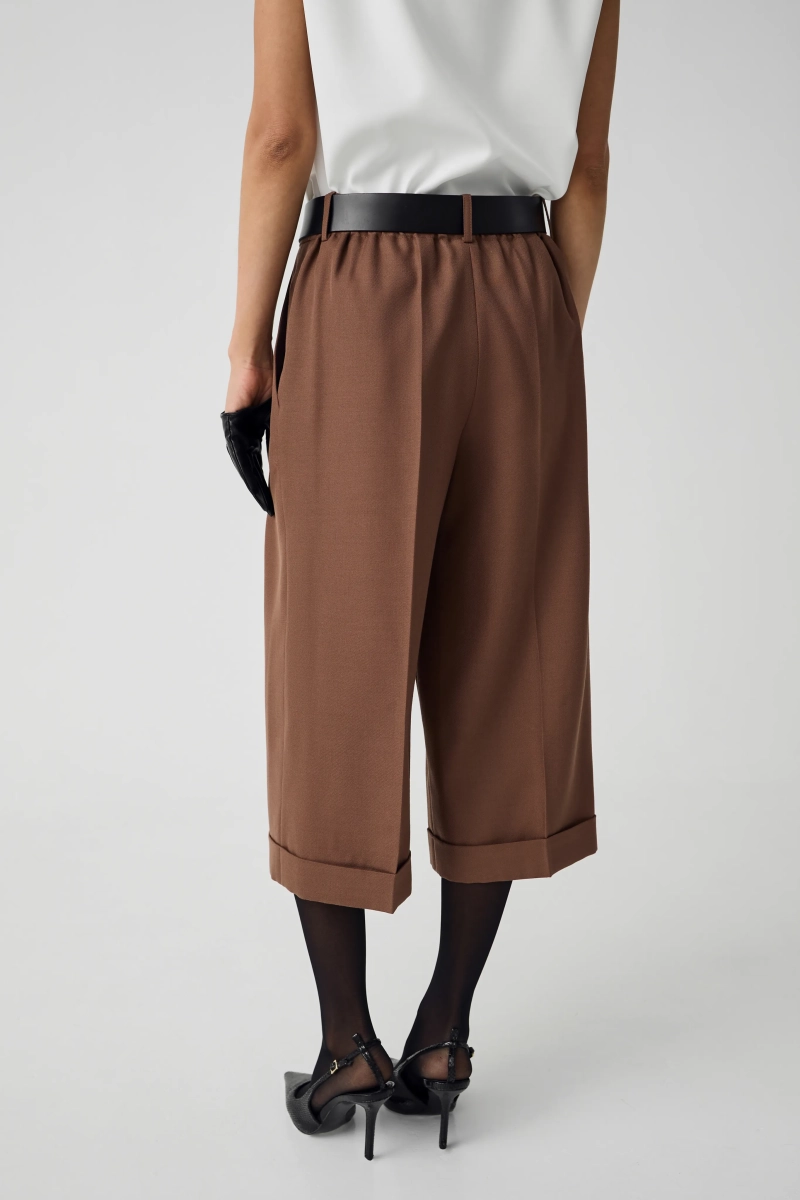 Кюлоты из шерсти Shtripling, цвет: коричневый, SHPNT008BRN купить онлайн