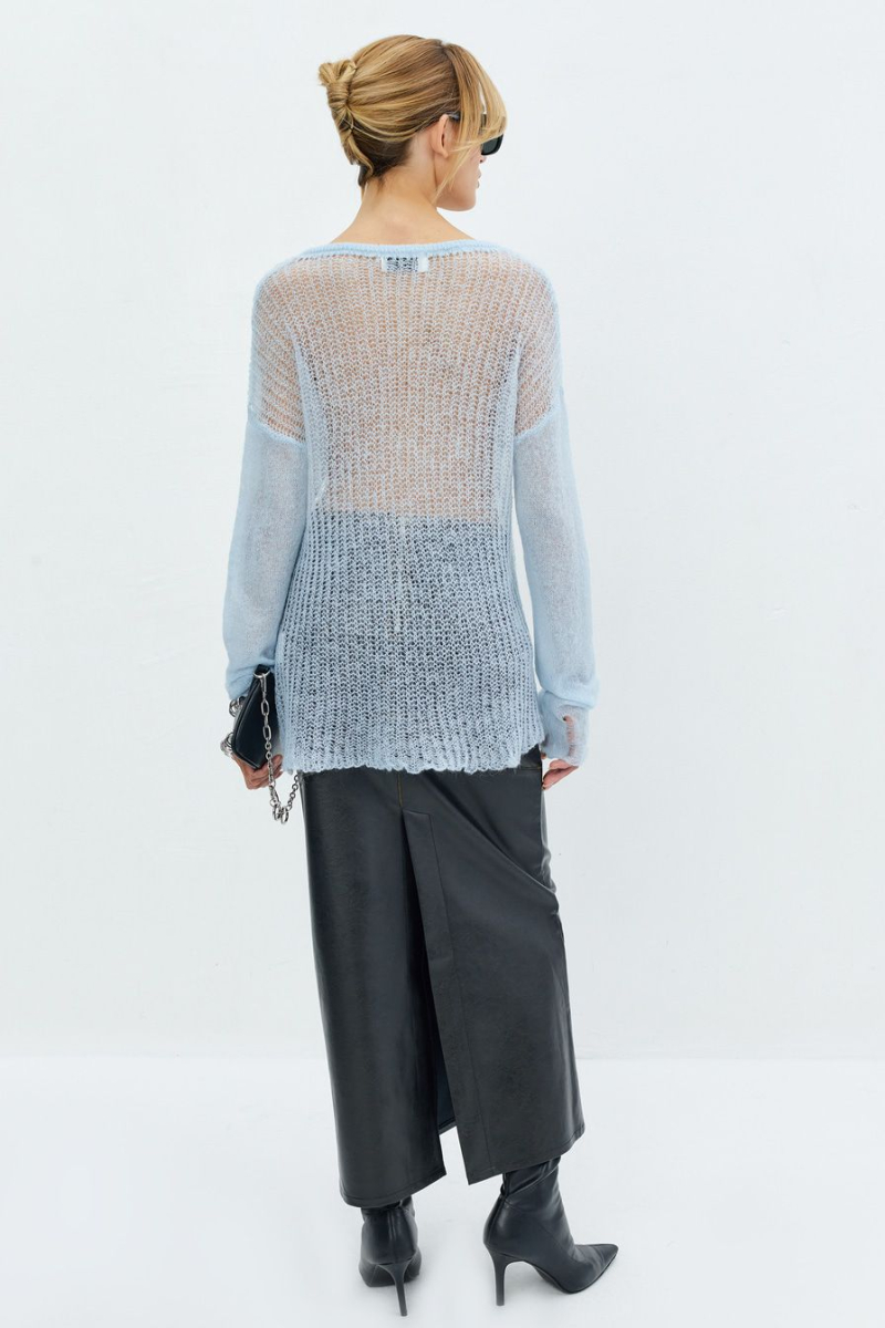 Джемпер с добавлением шерсти и мохера TOPTOP, цвет: голубой, TTS.050.15137.600 купить онлайн