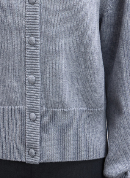 Кардиган из шерсти и хлопка ALL WE NEED, цвет: серый,  купить онлайн