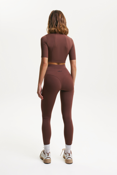 Футболка на молнии LABEL .B & TOUSSUN Label .B, цвет: коричневый, TSLB040180429 купить онлайн