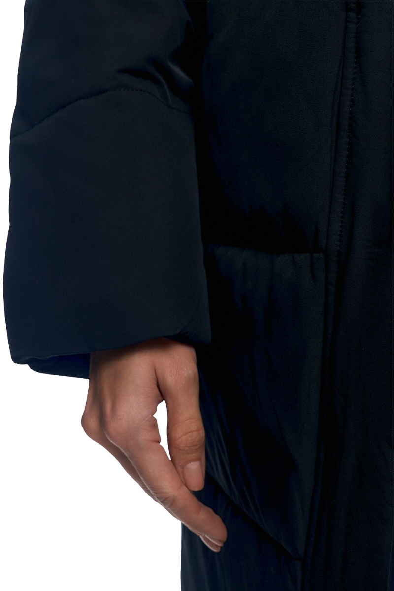 Пуховик удлинённый с капюшоном SODAMODA, цвет: Черный, 15911 купить онлайн