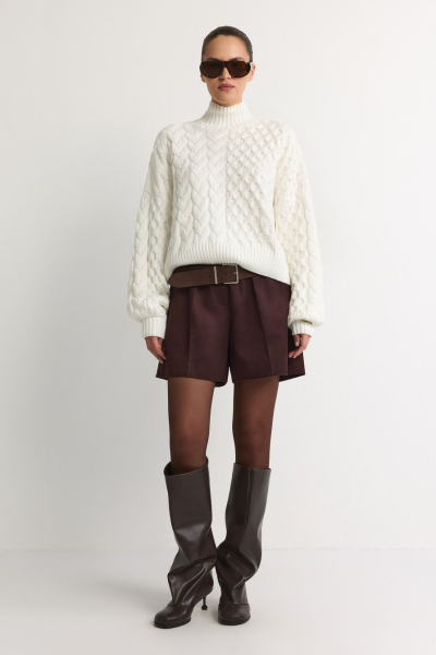 Свитер из смесового хлопка TOPTOP, цвет: молочный, TT.050.18252.120 купить онлайн