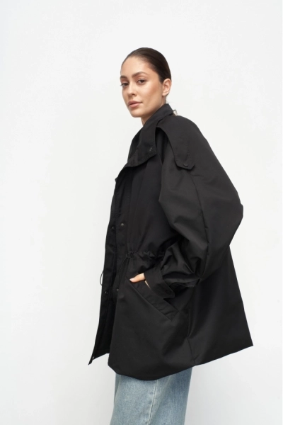 Куртка-реглан на кулиске Black Erist store, цвет: Черный, НФ-00000765 купить онлайн