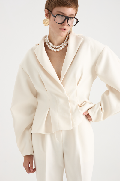 Жакет с талиевыми вытачками MIA AIM, цвет: молочный, MIA545 купить онлайн