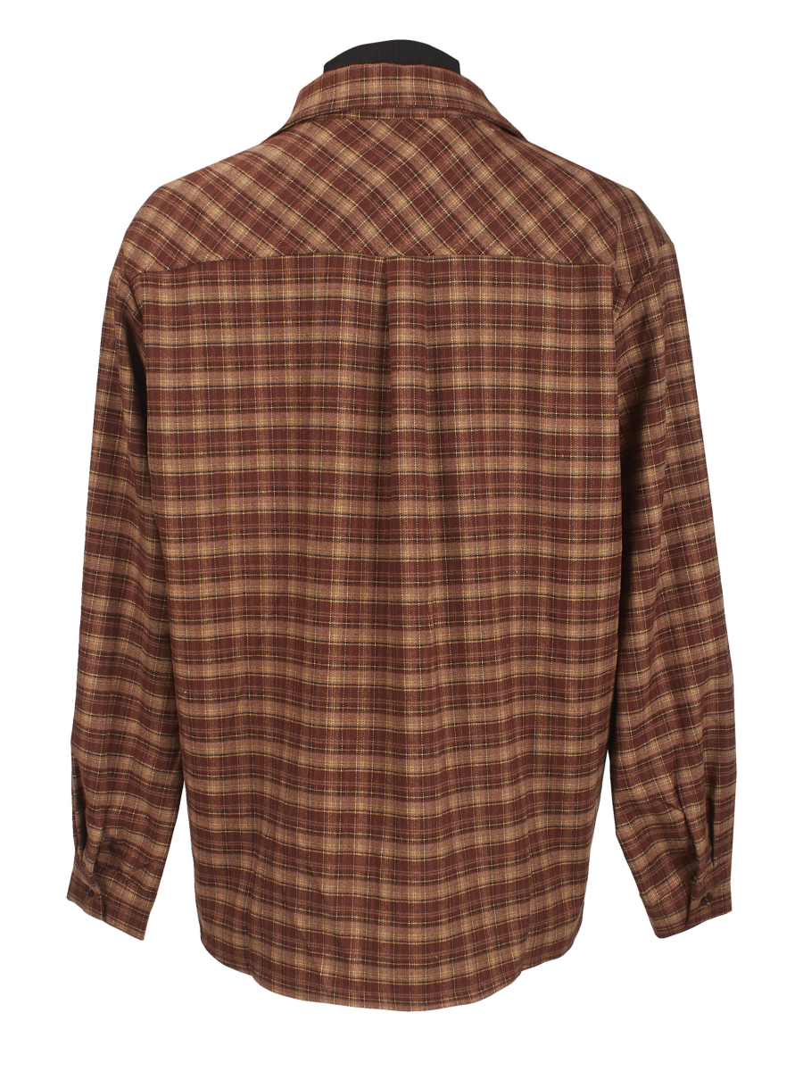 Рубашка в клетку прямого кроя