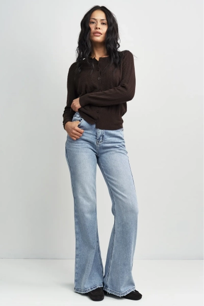 Джинсы клеш Erist store, цвет: голубой, НФ-00003434 купить онлайн