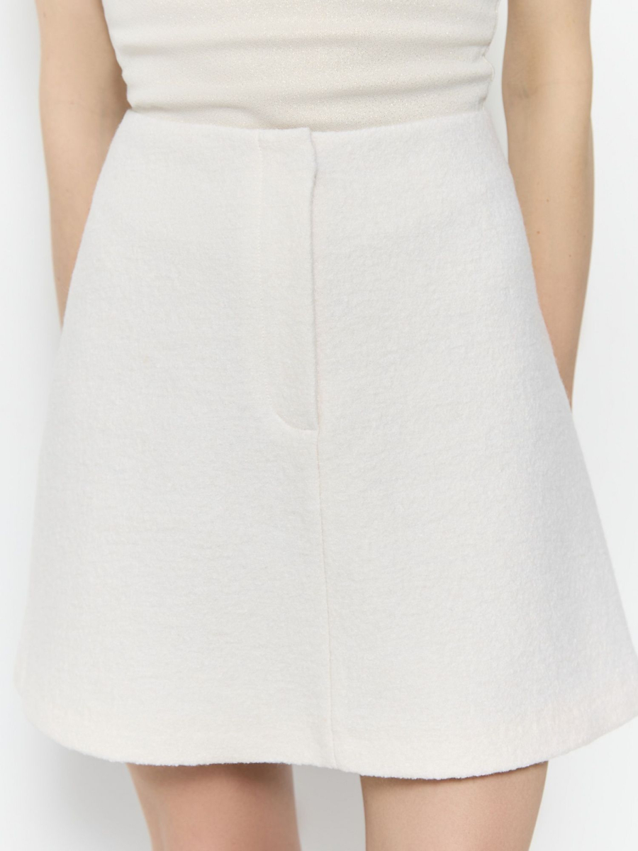 Юбка мини из букле AROUND, цвет: молочный, 2725_14VW01 купить онлайн