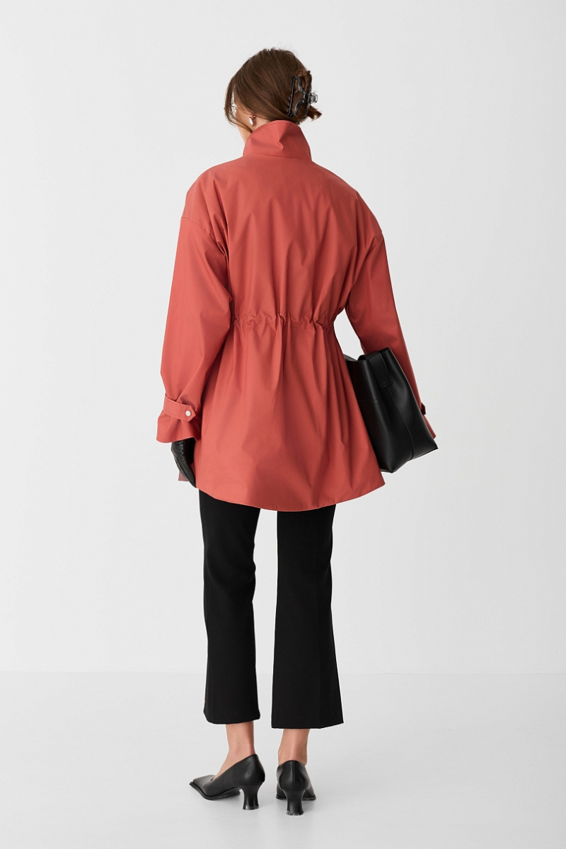 Ветровка из тенсела с хлопком со съемным утеплителем Ricoco, цвет: зимний ягодный, 6061u/1 купить онлайн