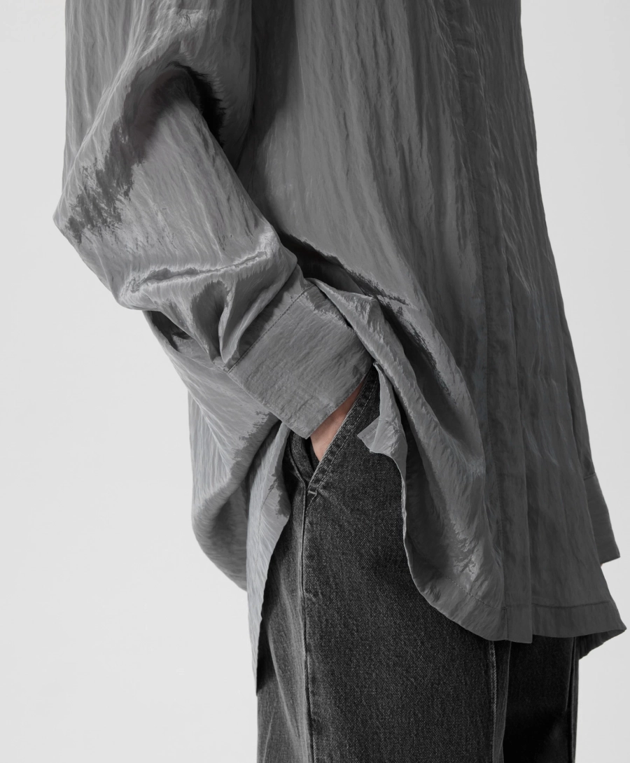 Блузка прямой свободной формы GLVR, цвет: серый, 225G32GAC2206 купить онлайн