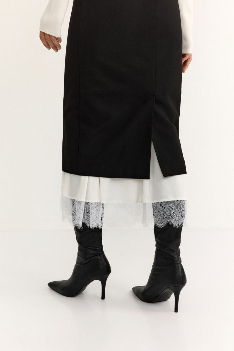 Юбка из смесовой вискозы TOPTOP, цвет: Черный, TTS.071.18196.900.01816 купить онлайн
