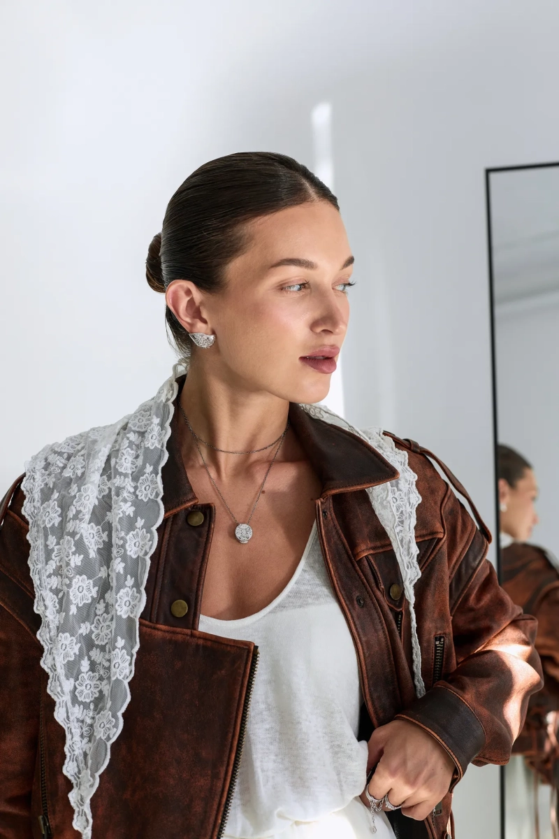 Серебряная подвеска-пуговица «Кружево» SBLESKOM, цвет: серебро, 12146 купить онлайн