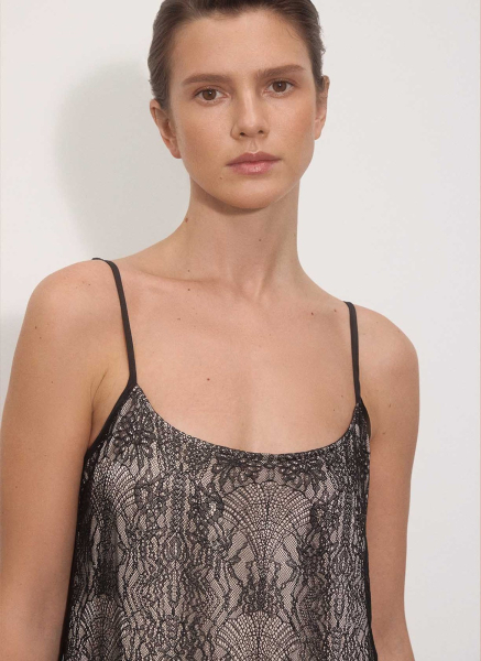 Платье-комбинация из кружева ALL WE NEED, цвет: Черный,  купить онлайн