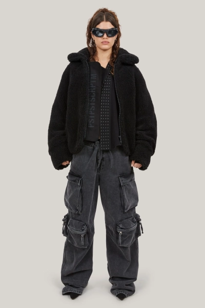 Оверсайз бомбер из шерсти p.p.s., цвет: Черный, P_0600.01.00 купить онлайн