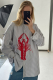 Рубашка с широкими манжетами в полоску LOBSTER GREY